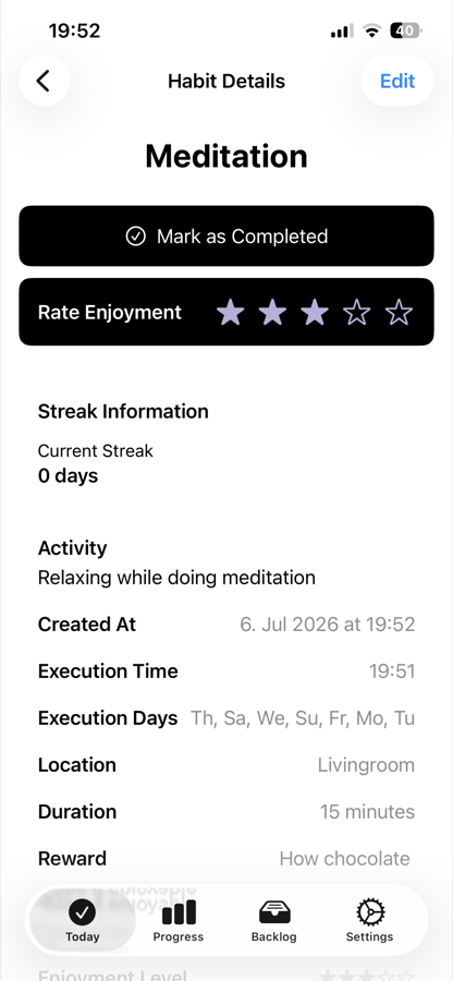 PandaHabits screenshot 2