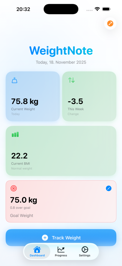 Weightnote screenshot 3